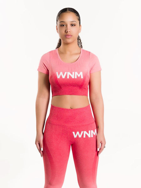 Red/Pink WNM Workout Outfit Set